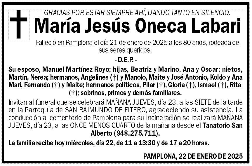 María Jesús Oneca Labari