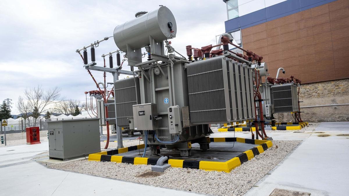 Subestación eléctrica de la Magdalena en Pamplona.