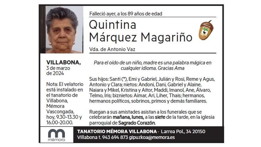 Quintina Márquez Magariño