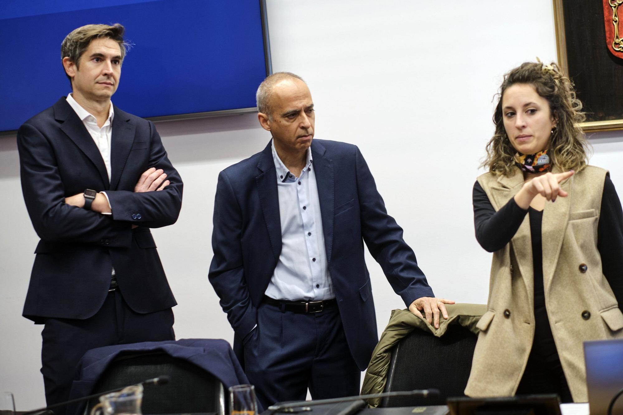 Los redactores del proyecto de los túneles de Belate, en la comisión de investigación