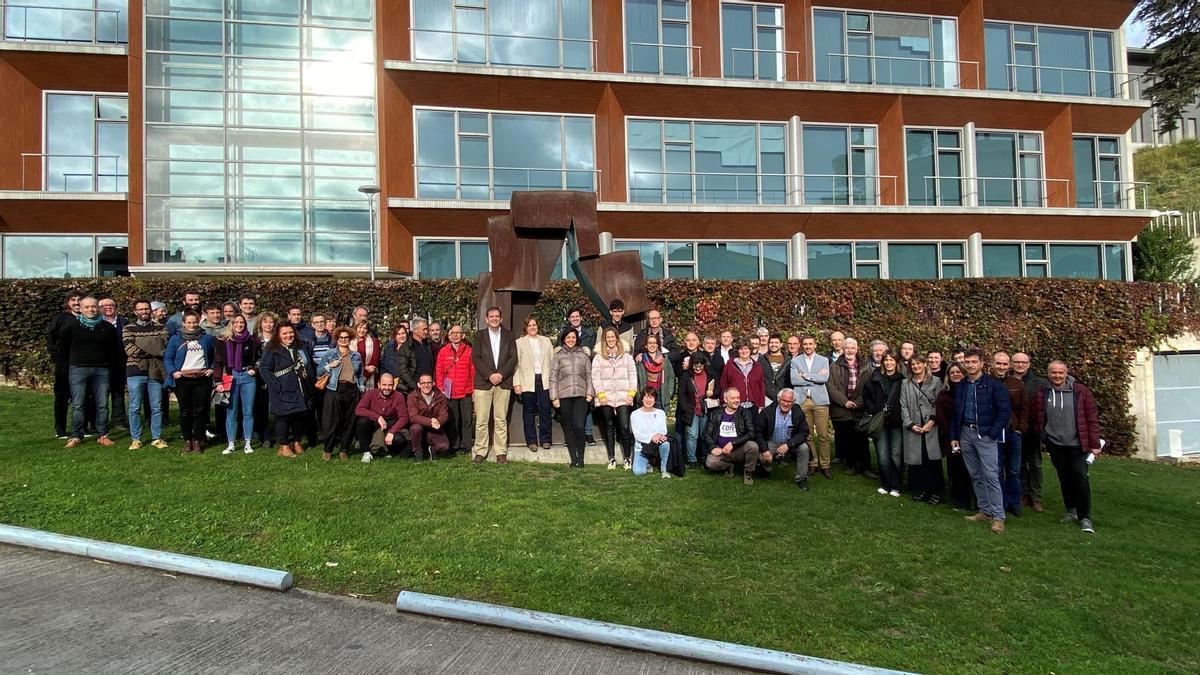 Participantes de la jornada de Vikena el pasado sábado, en la sede de Teder en Estella-Lizarra.