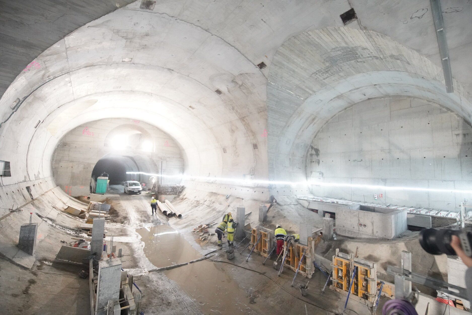 Avance de las obras en la nueva estación Centro-Concha del Topo