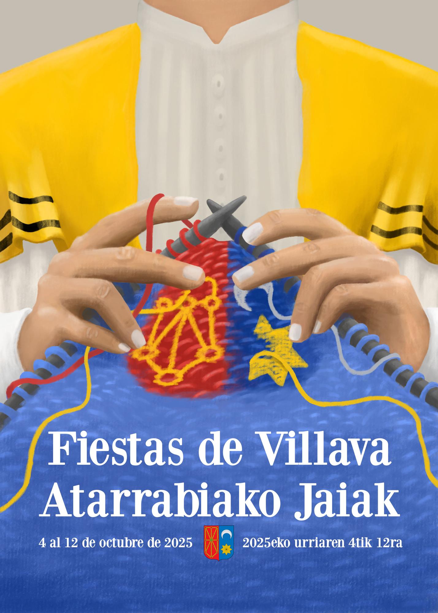 Cartel que anunciará las fiestas de Villava-Atarrabia 2025.