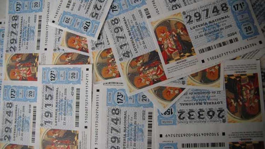 Décimos de Lotería para el sorteo de Navidad.