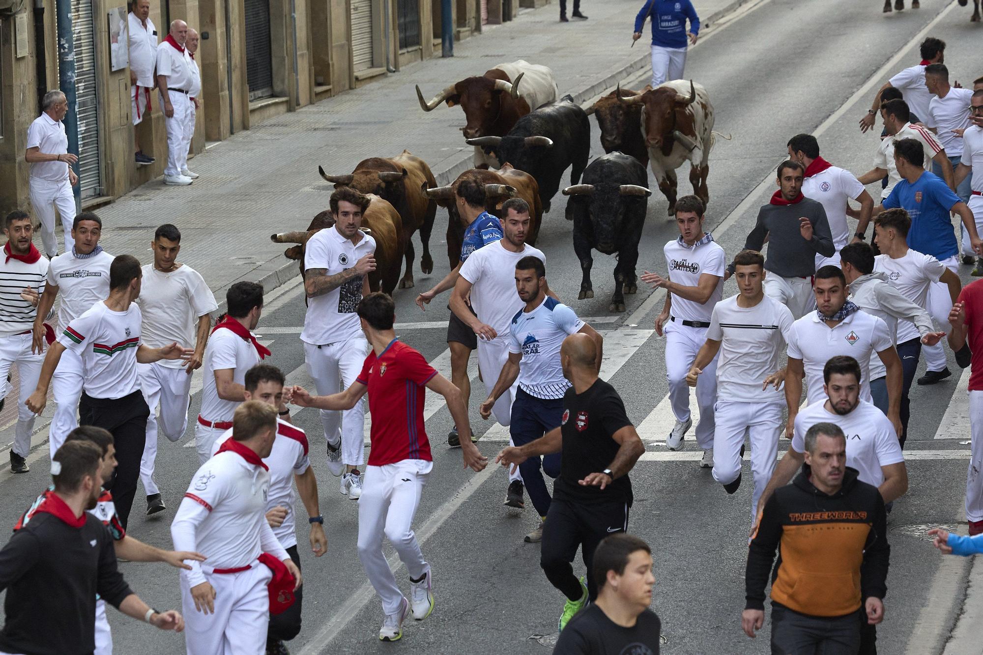 Fotos del sexto encierro de las fiestas de Tafalla 2025