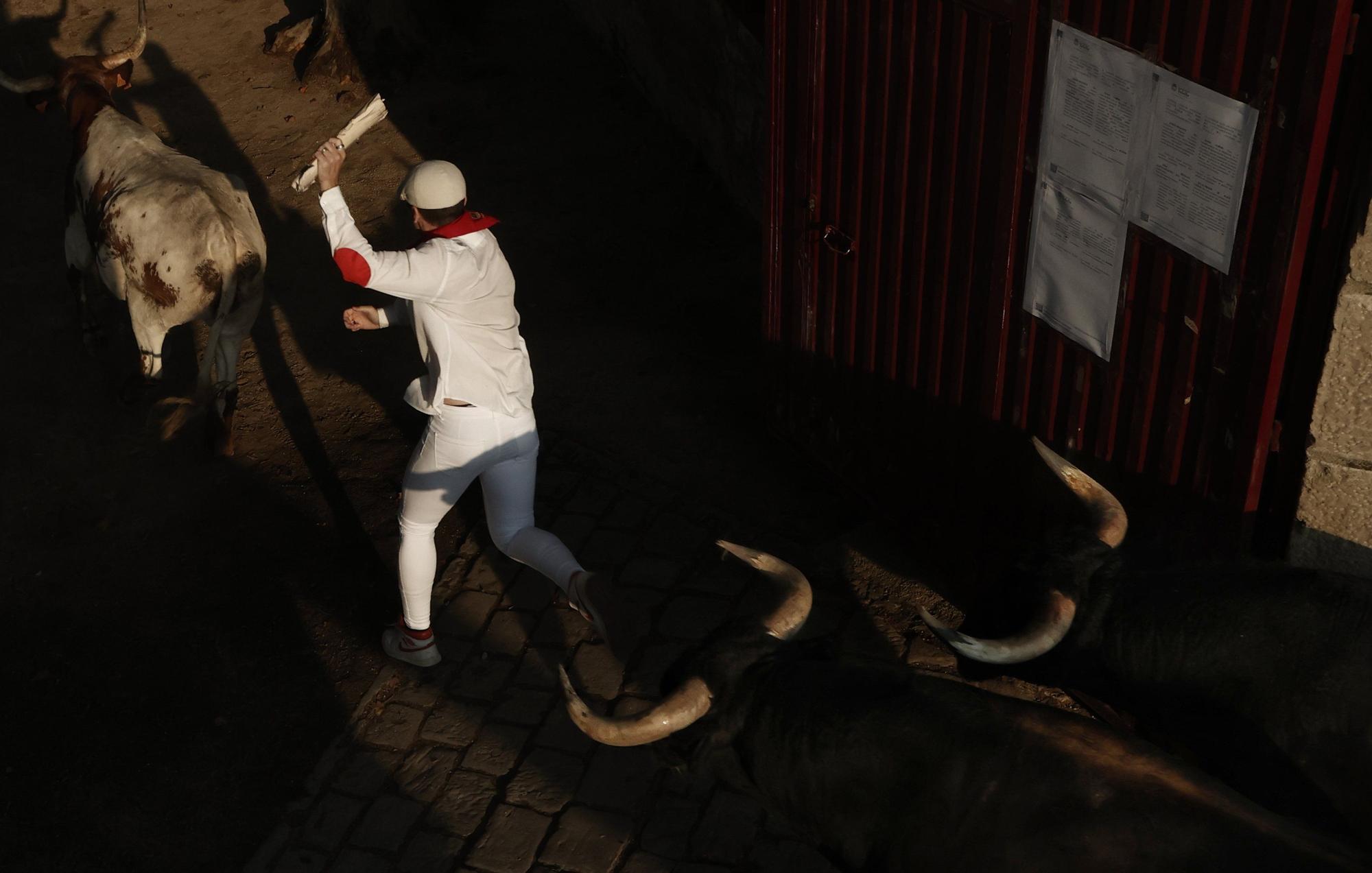 Fotos del segundo encierro de fiestas de Tafalla 2025