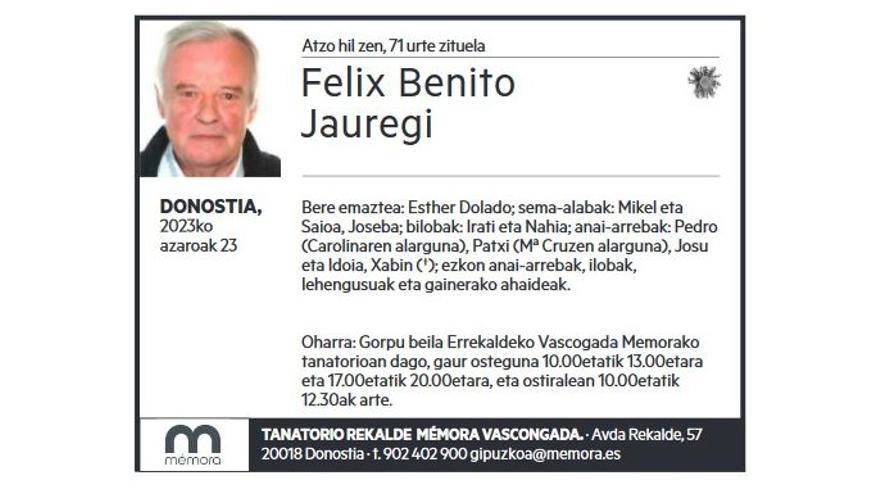 FELIX  BENITO JAUREGI