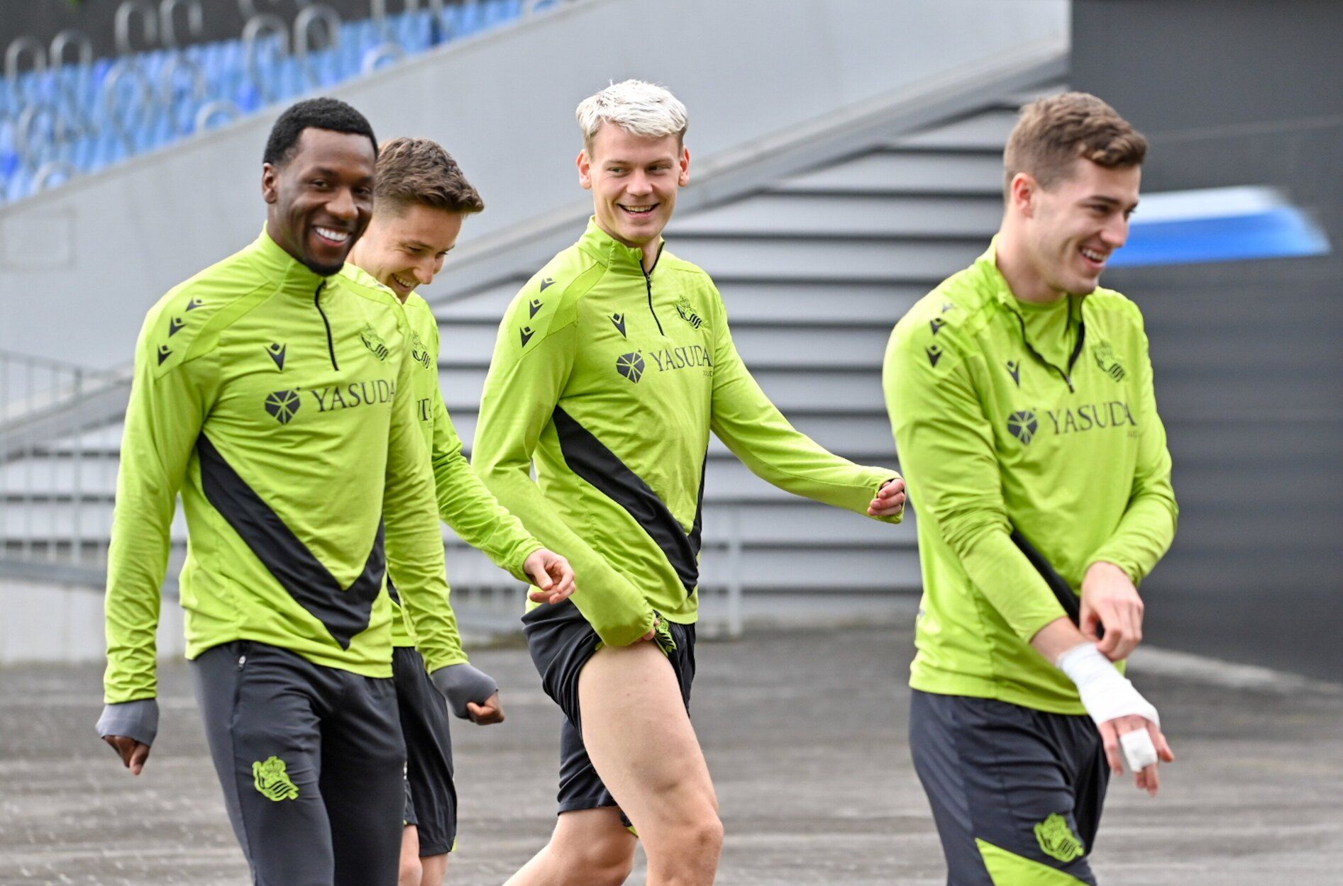 Entrenamiento antes de la semifinal en la Real y el Madrid