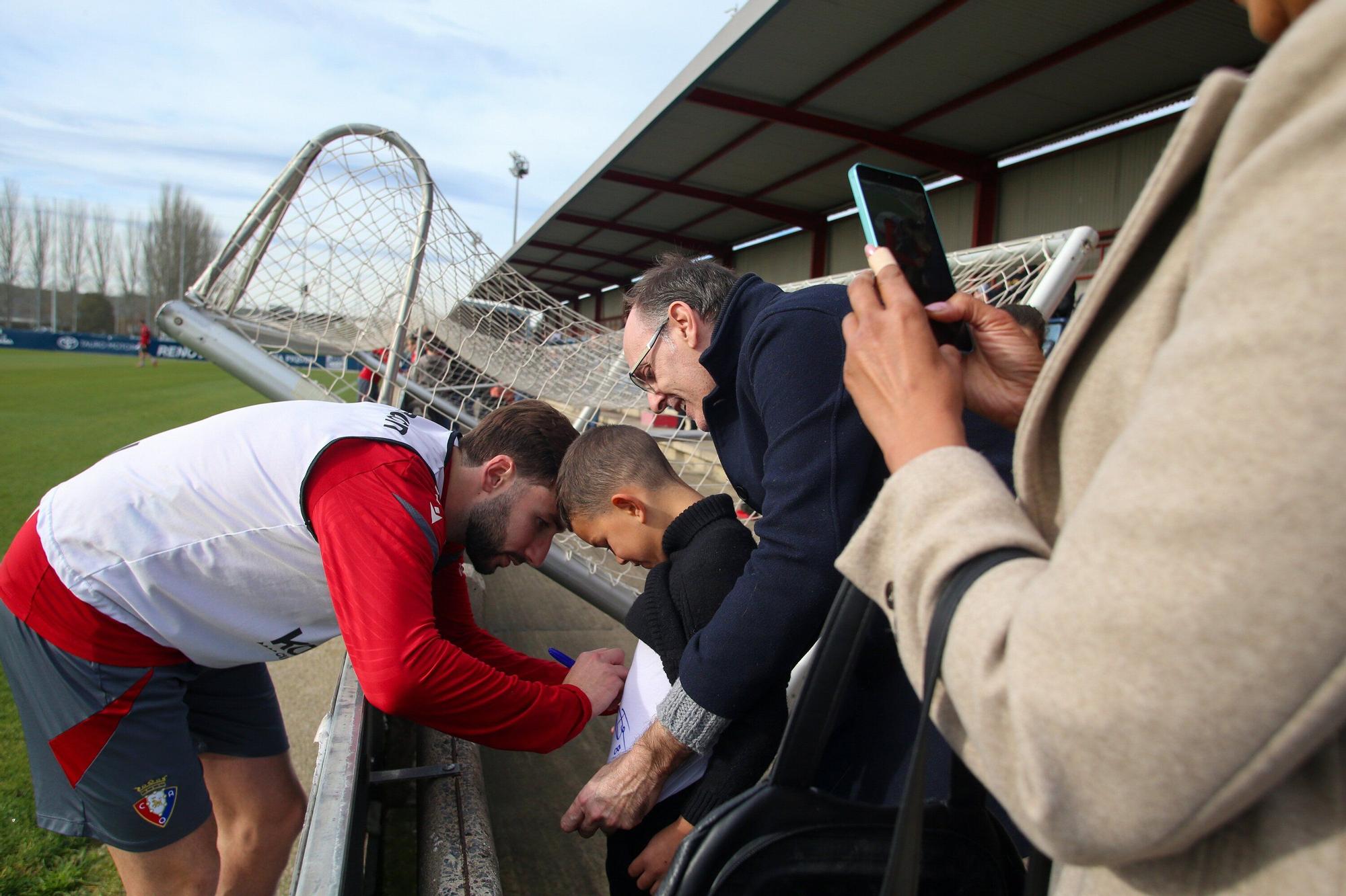 Fotos del entrenamiento en Tajonar en la víspera del Osasuna - Levante