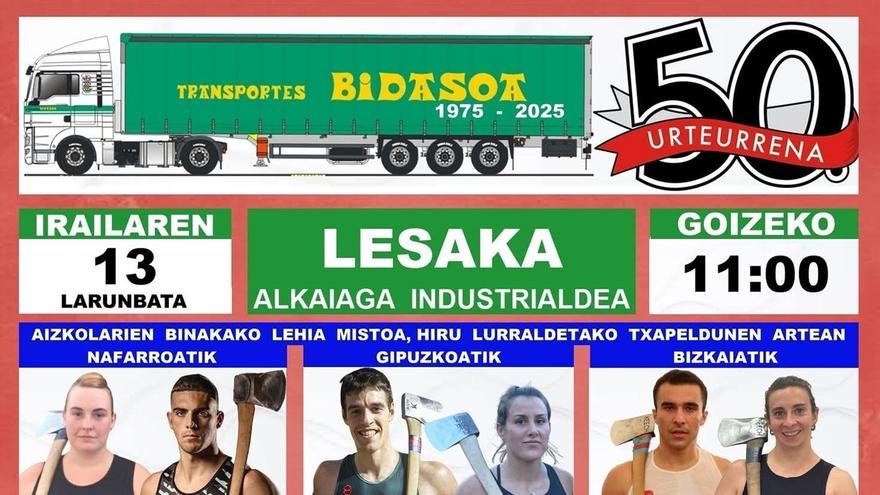 Herri Kirolak por el 50 aniversario de Transportes Bidasoa