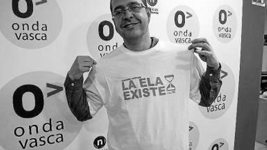 Xabier Lapitz, en apoyo de los enfermos de la ELA.