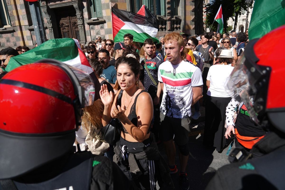 Manifestación en Bilbao en apoyo al pueblo palestino y a la flotilla