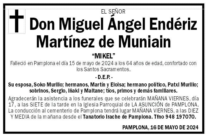 Miguel Ángel Endériz Martínez de Muniain