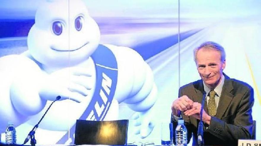 El presidente de Michelin, Jean-Dominique Senard, ayer, durante la presentación de resultados del grupo.
