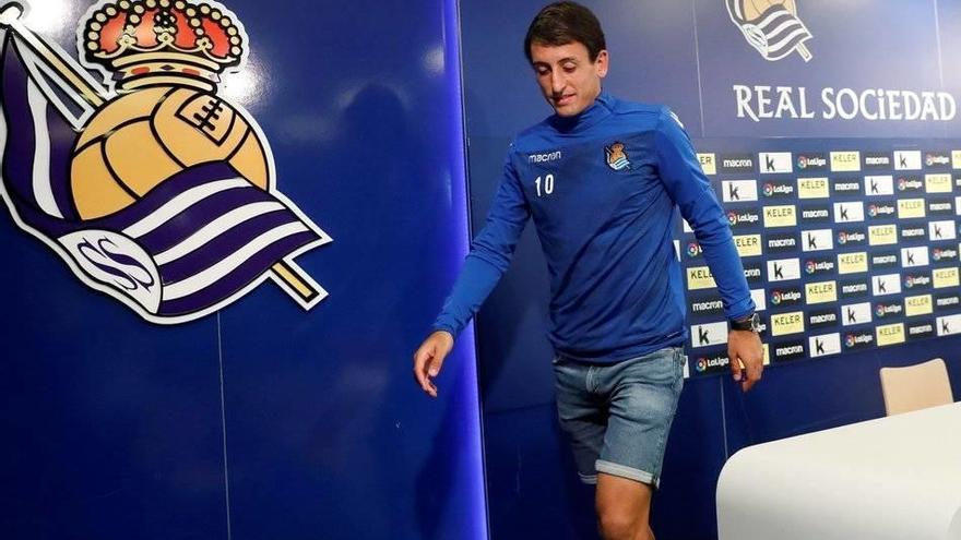 Oyarzábal este miércoles en rueda de prensa.