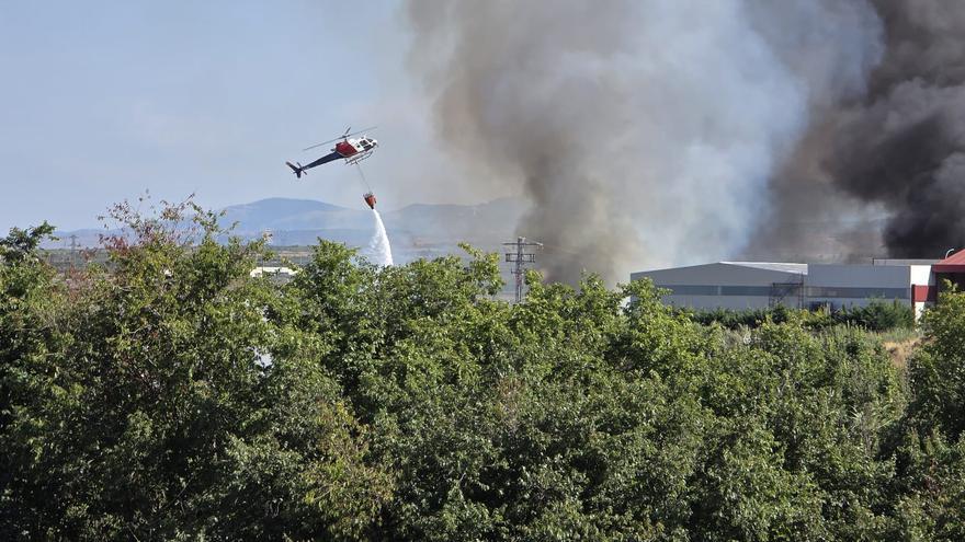 Se declara un incendio cerca del polígono industrial de Corella