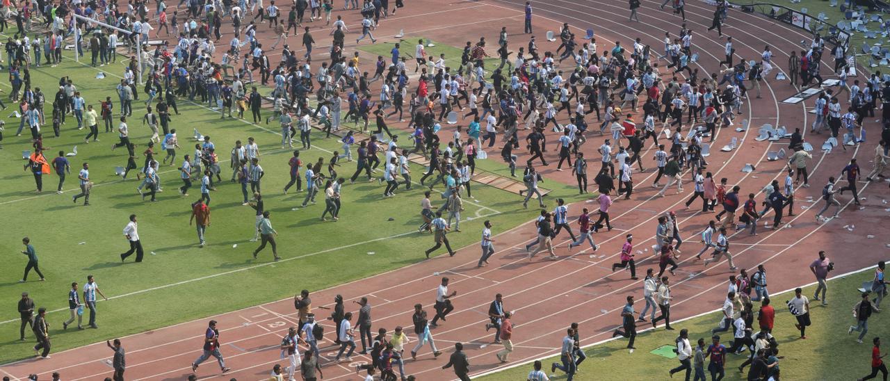 Imágenes de la visita de Messi a India