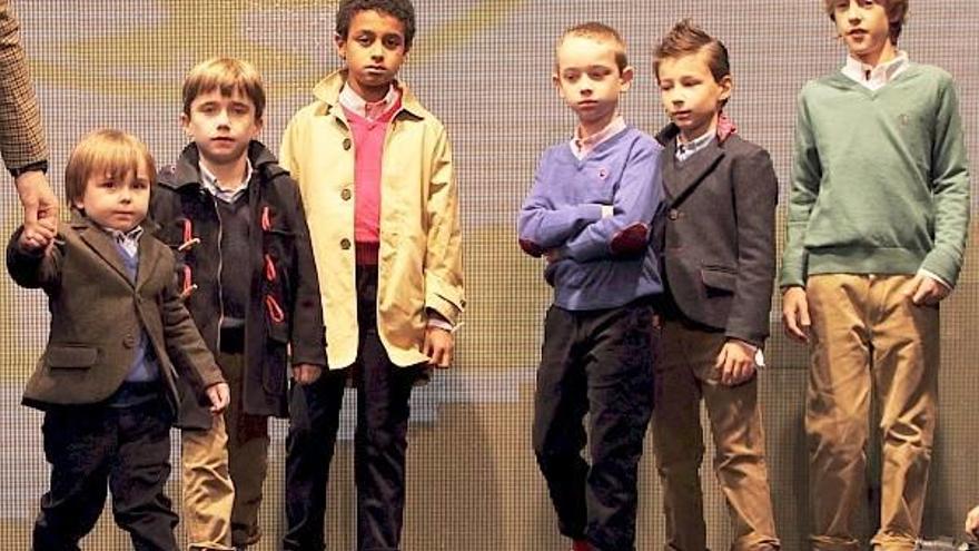Los niños, en pleno defile