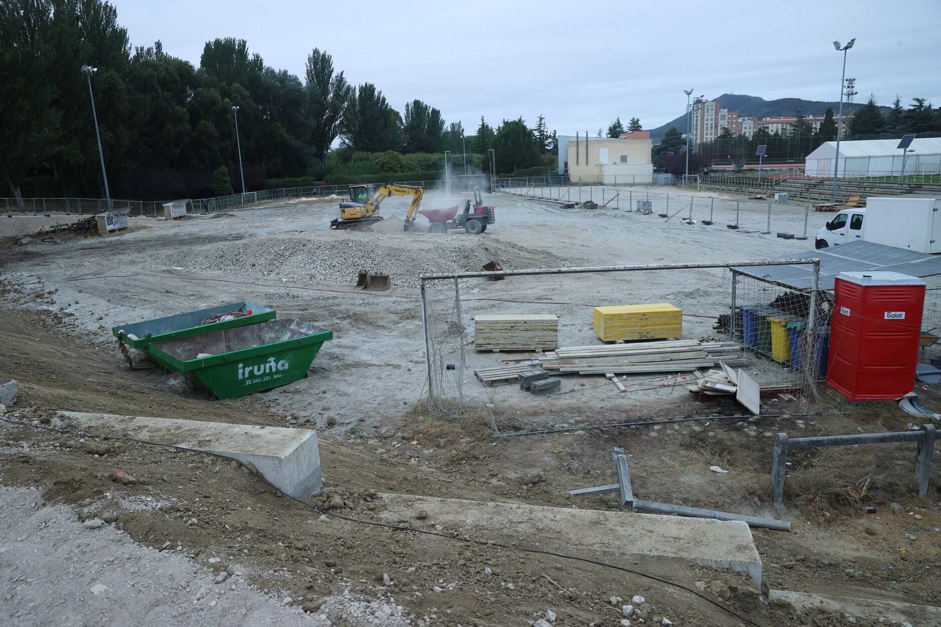 Fotos de la visita a las obras del parque de la Nopalera de Burlada