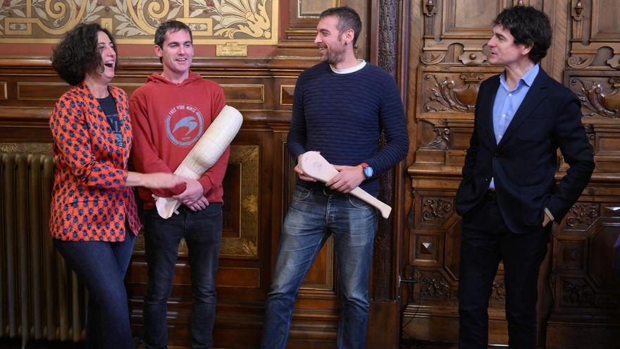 Rementeria reconoce el esfuerzo de los pelotaris vizcainos en el Mundial de Biarritz