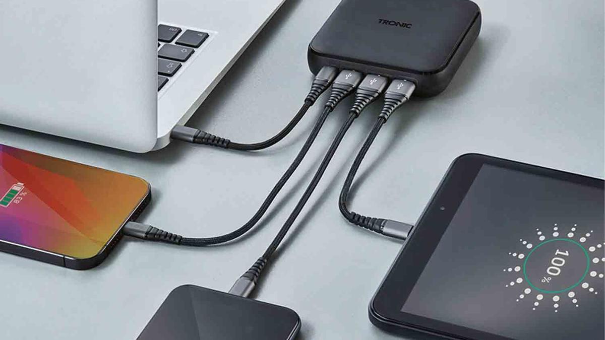 Perspectiva de la estación de carga USB powerTronic de Lidl