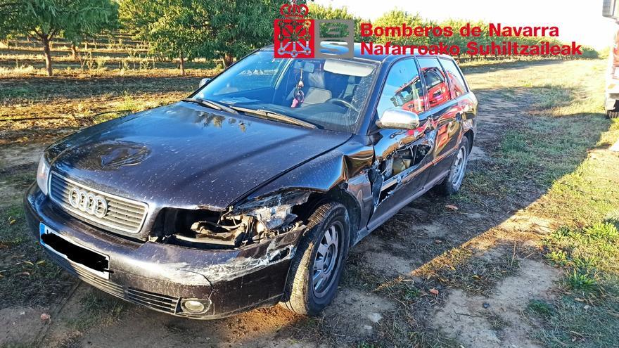 Herida leve una conductora tras sufrir un accidente a la altura de Artajona