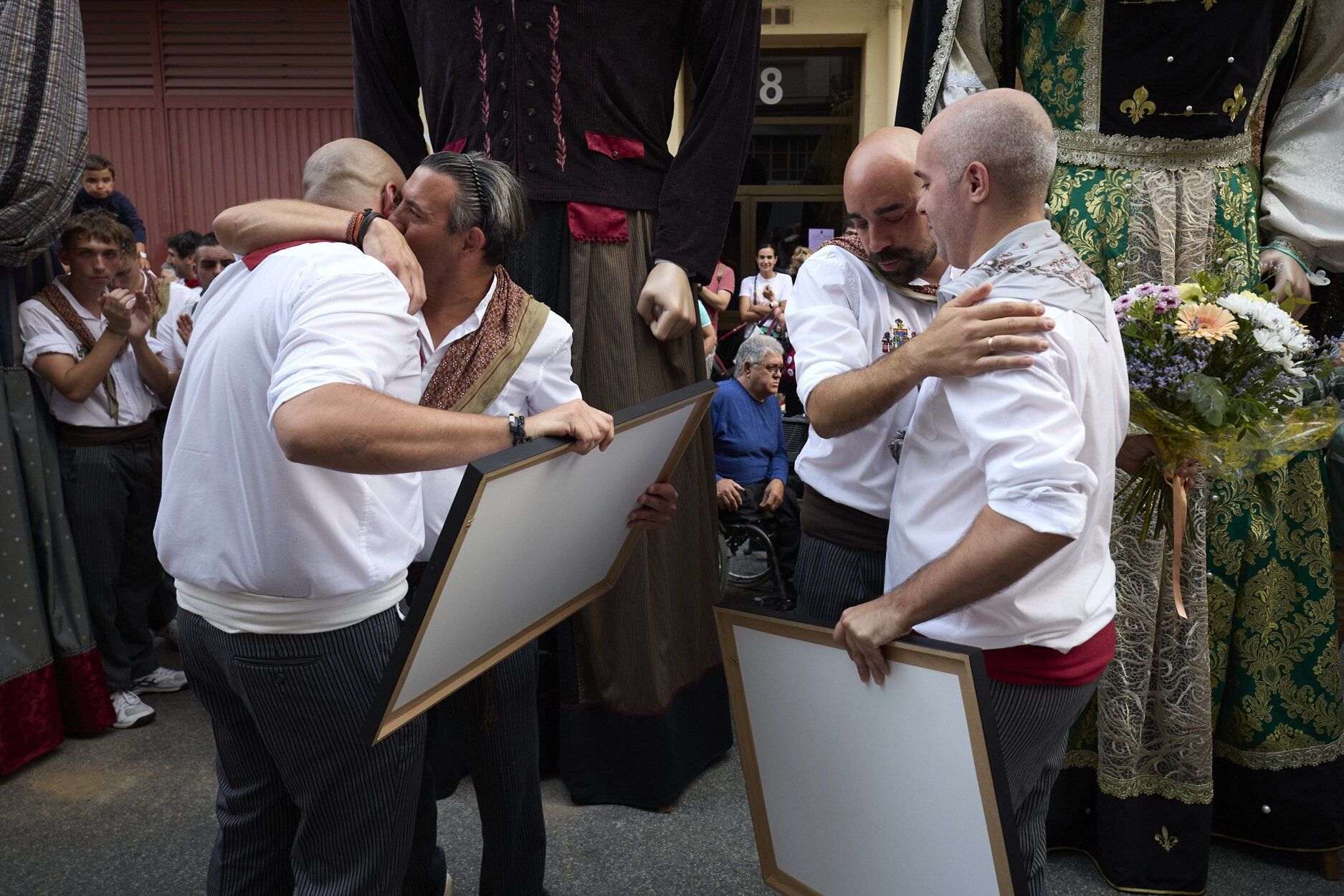 Fotos de la despedida de los gigantes en fiestas de Burlada