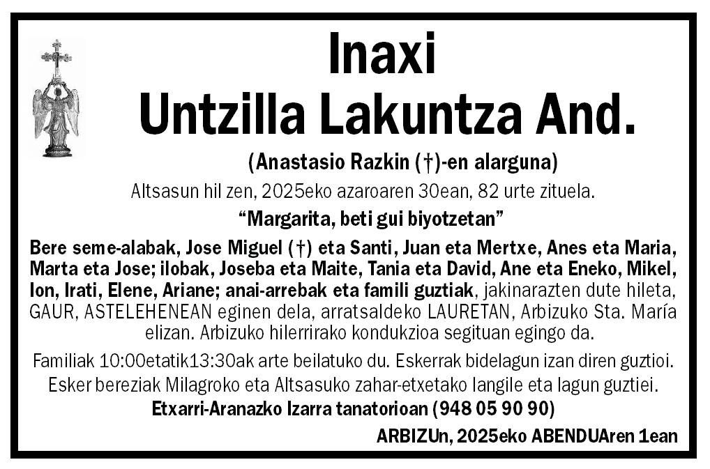 Inaxi Untzilla Lakuntza