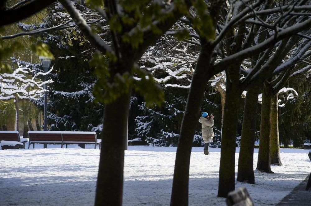 Nieve en Pamplona.