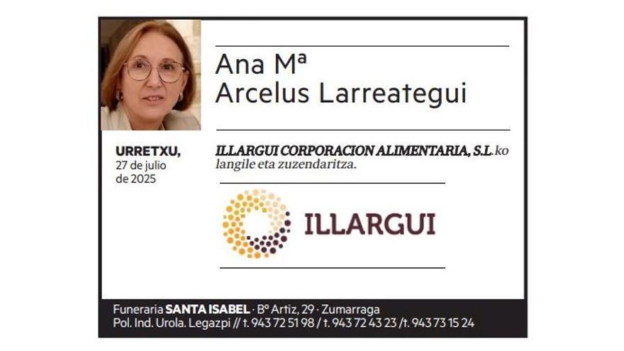 Ana Mª  Arcelus Larreategui