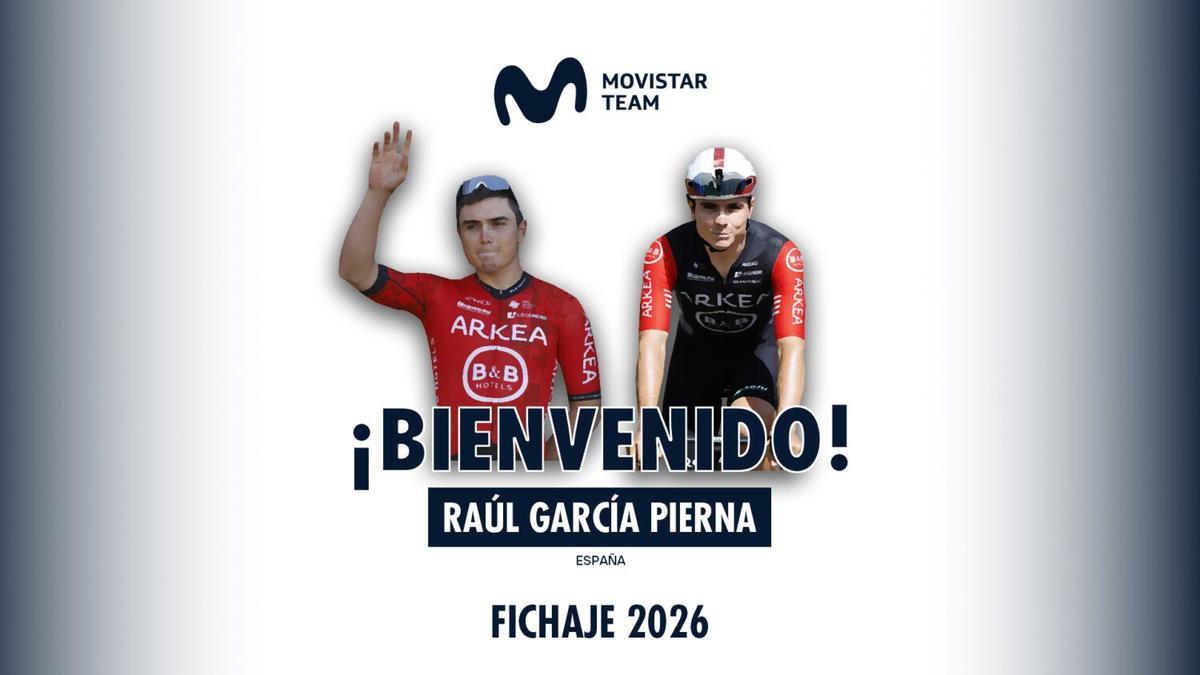 Raúl García Pierna, nuevo fichajes del Movistar Team.