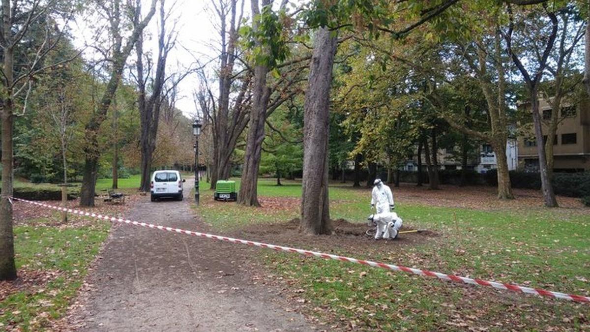Parque de Cristina Enea, donde ocurrieron los hechos el domingo pasado. Parque de Cristina Enea, donde ocurrieron los hechos el domingo pasado.