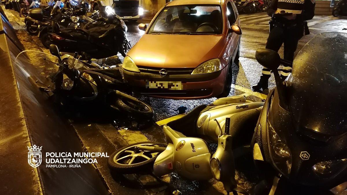 Imagen de uno de los accidentes en Paseo de Sarasate