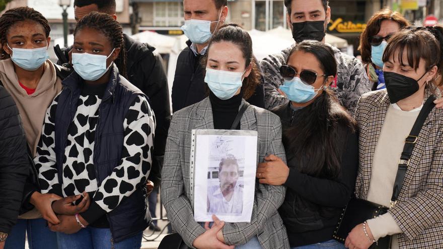 Familiares de los tripulantes del Villa de Pitanxo durante una concentración.