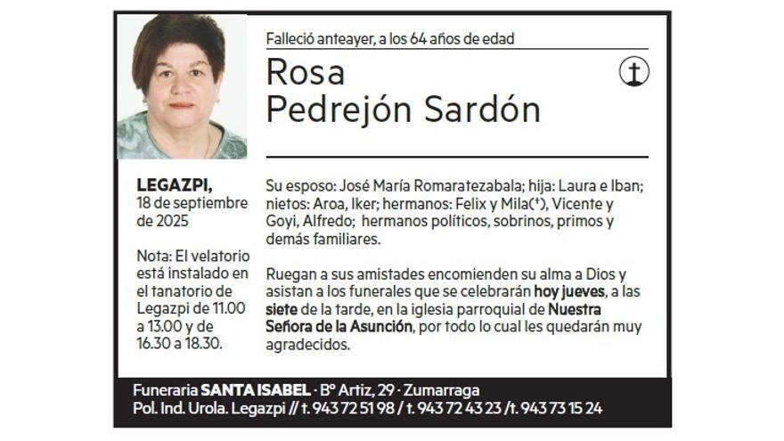 ROSA PEDREJON SARDON