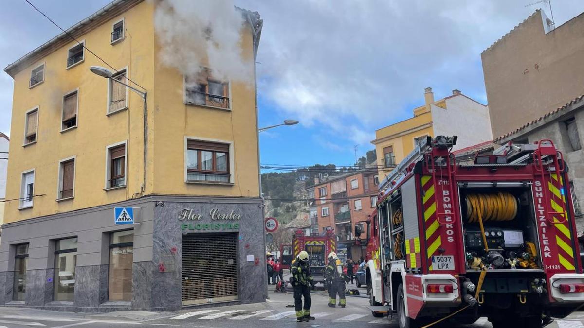 Vídeo del incendio en una vivienda en Lodosa