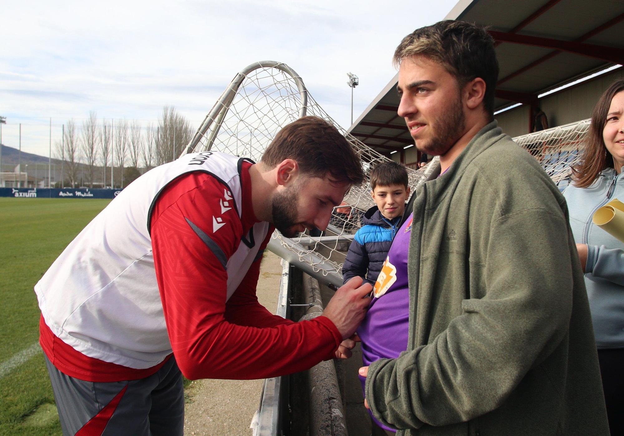 Fotos del entrenamiento en Tajonar en la víspera del Osasuna - Levante