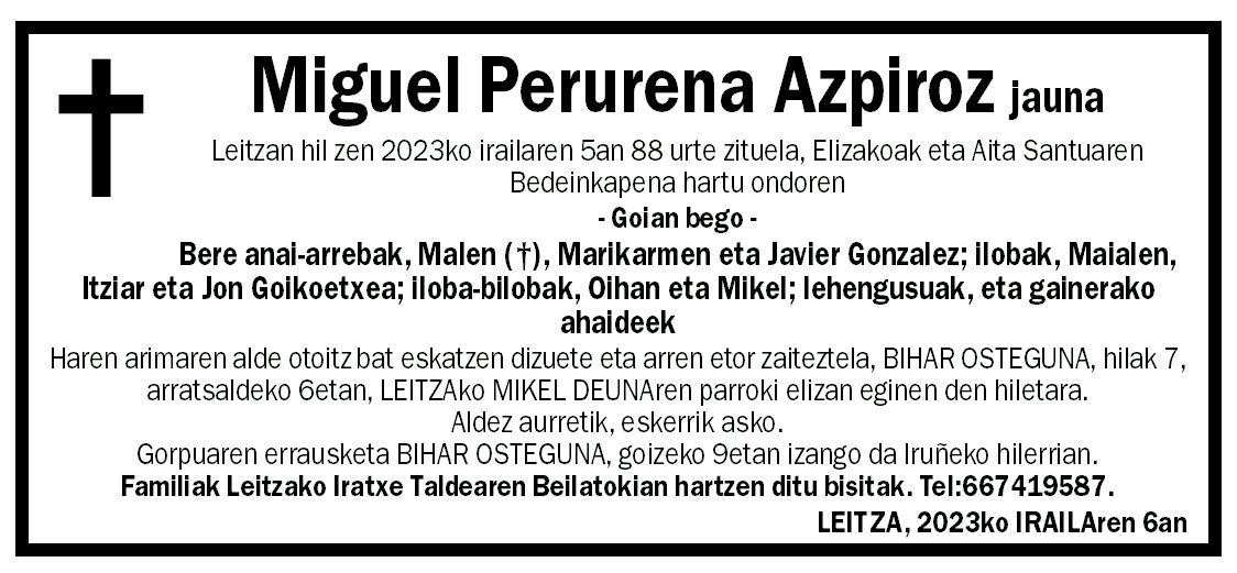 Miguel Perurena Azpiroz