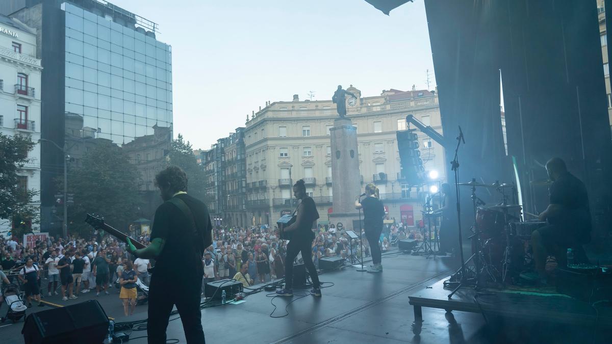 Aurreko urtean Plaza Biribilean egindako kontzertu bat.
