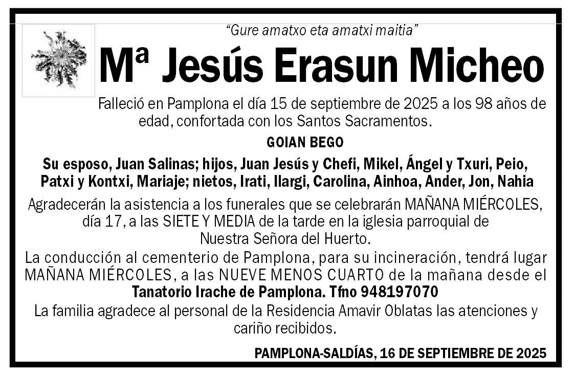 Mª Jesús Erasun Micheo