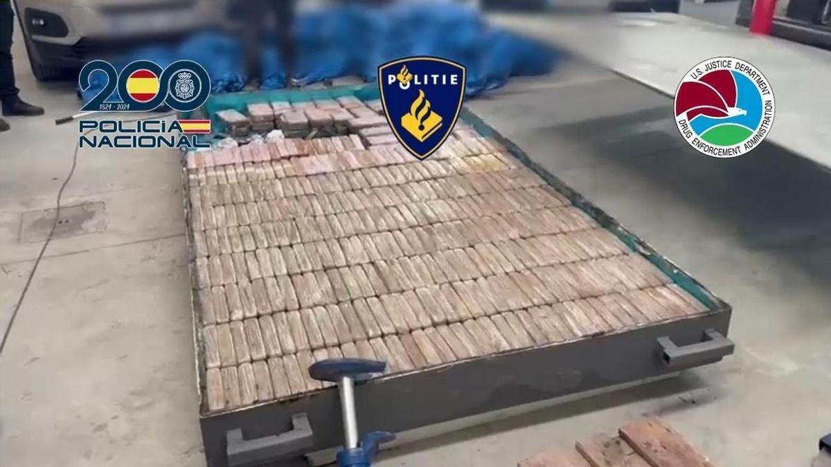 Cargamento incautado durante el operativo policial