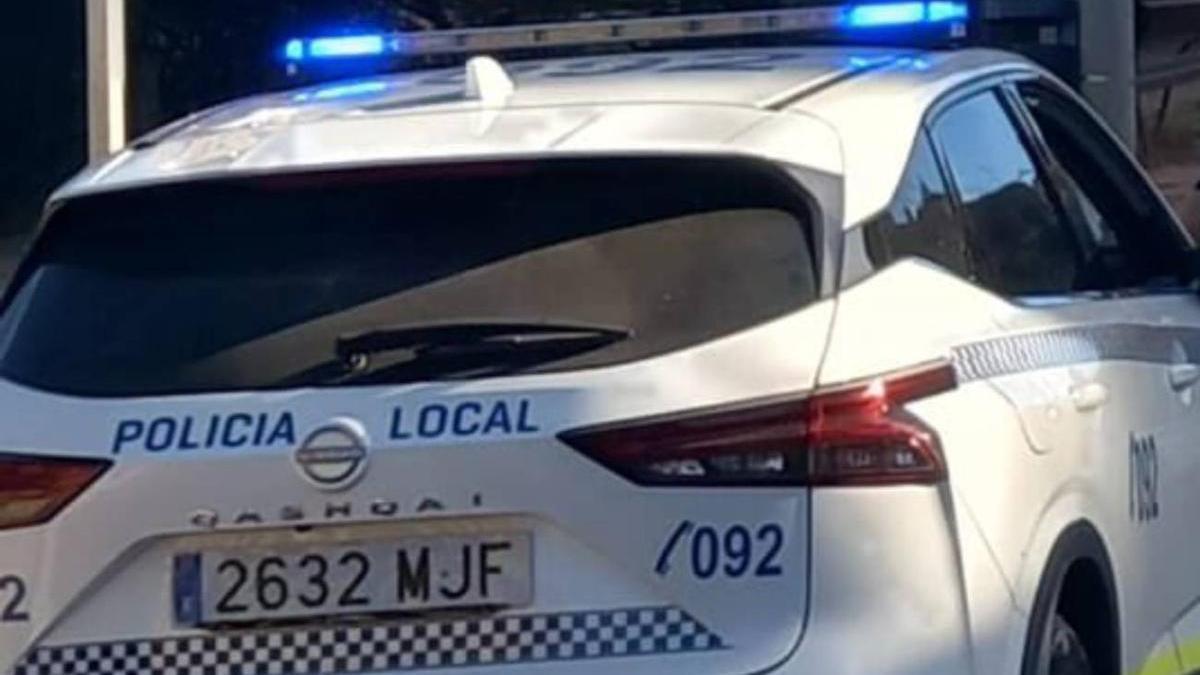 Un vehículo de la Policía Local de Tudela.