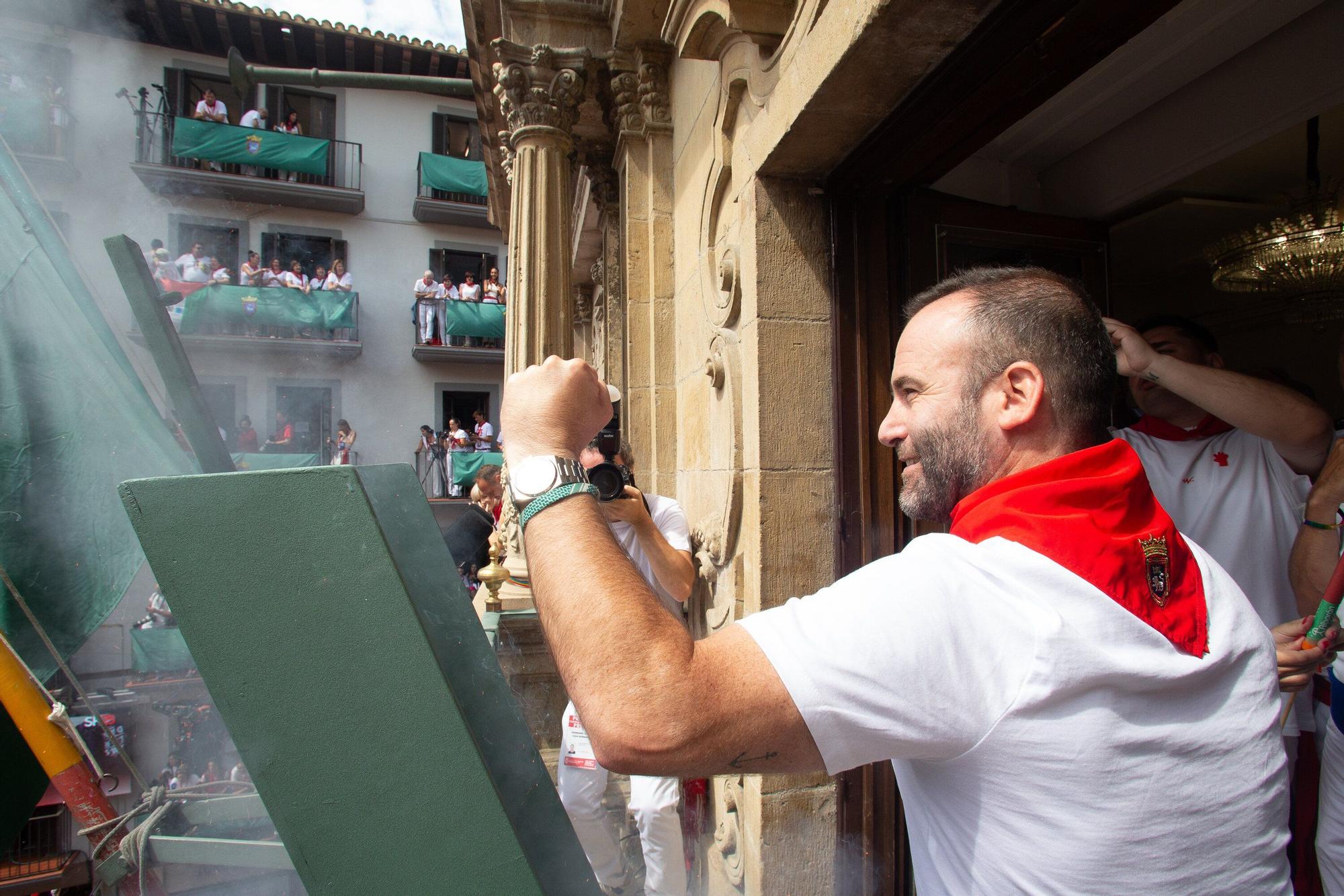 Fotos del  Chupinazo de San Fermín 2025 en Pamplona: ¡La fiesta más internacional se enciende con un grito solidario por Palestina!