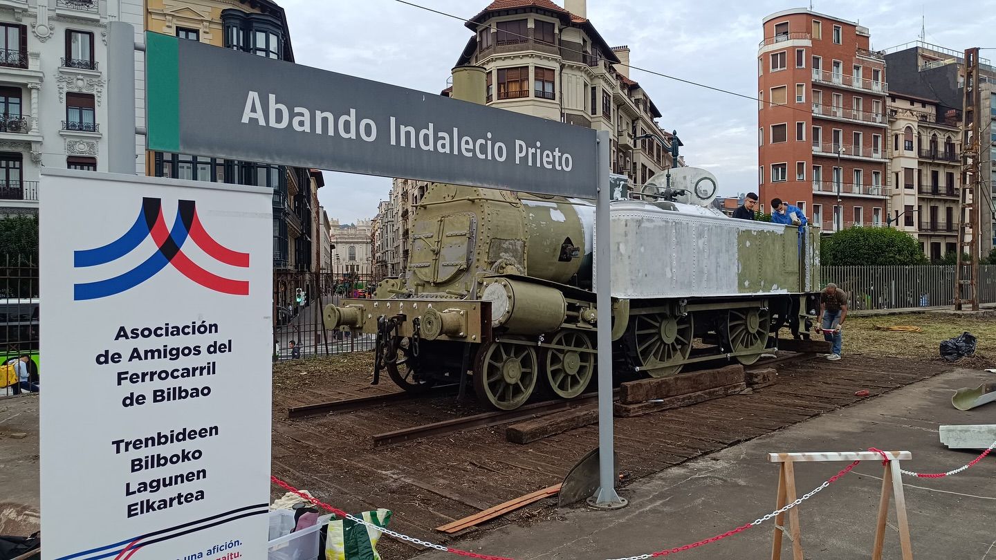 La locomotora tras la restauración.