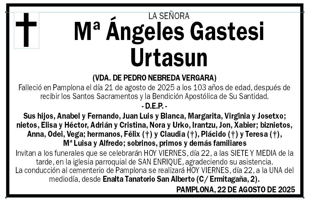 Mª Ángeles Gastesi Urtasun