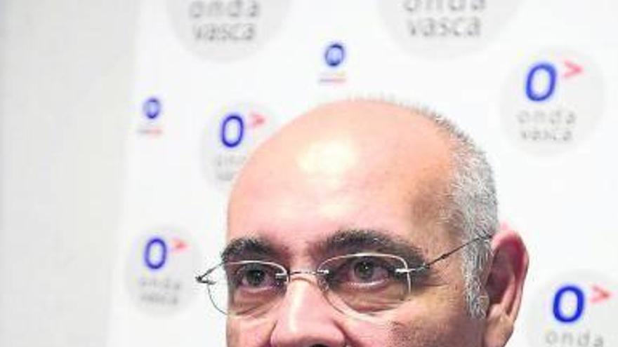 Pastor, en un momento de la entrevista en Onda Vasca.