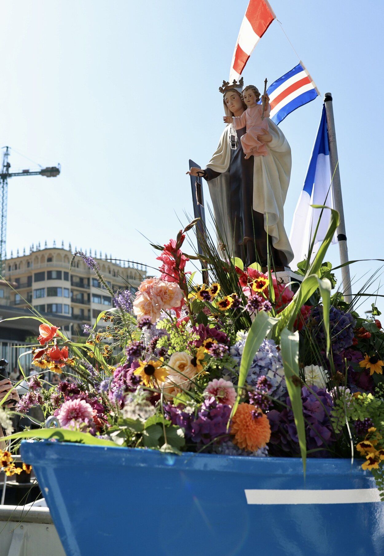 La procesión virgen del Carmen en el Barco Isturiz