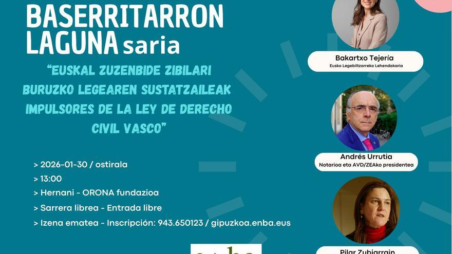 ENBA premiará a los promotores de la Ley de Derecho Civil Vasco