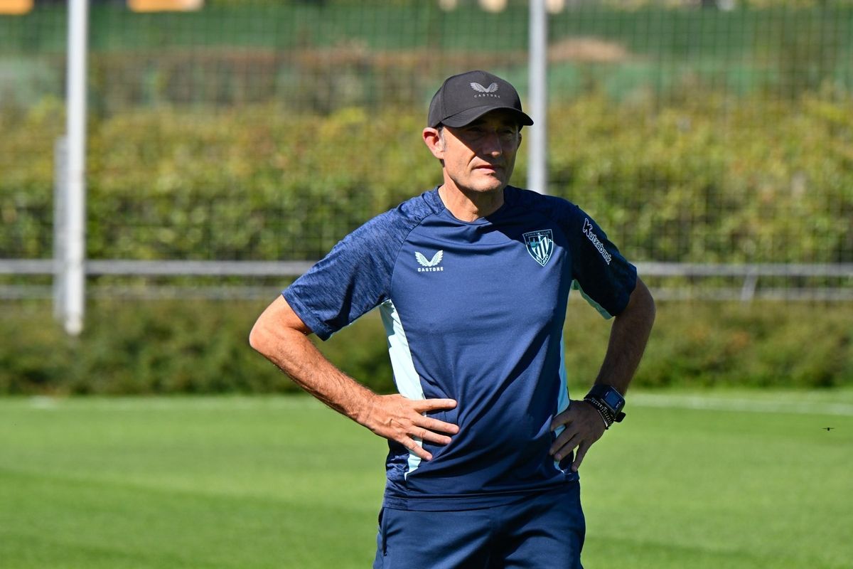 Entrenamiento del Athletic tras el partido ante el Borussia