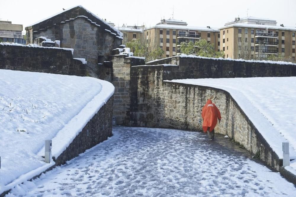 Nieve en Pamplona.